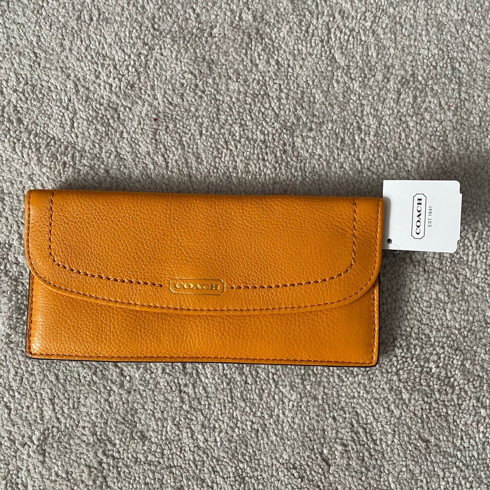 Sunset Orange Coach wallet